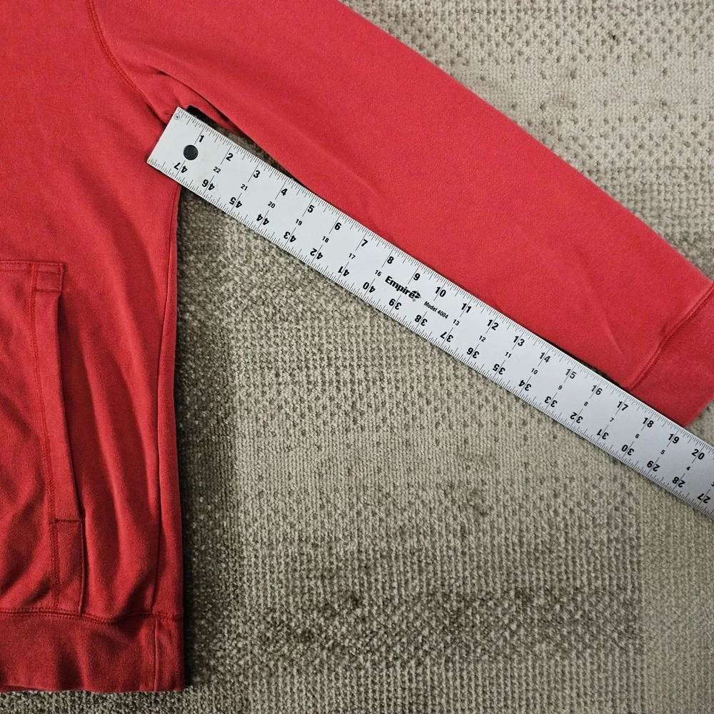 Nike Air Jordan Hoodie Men's S Red Fleece Pullover Center Logo Long‎ Sleeve